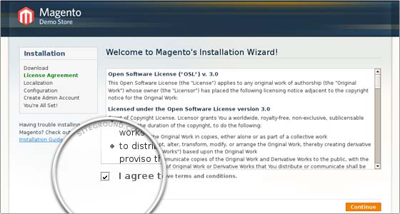 Magento installation